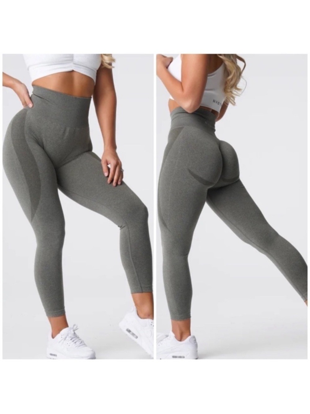 NVGTN Contour Seamless Leggings in Khaki Green